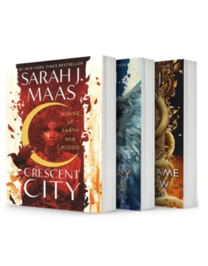 Crescent City Trilogy Box Set (3 Books) by Sarah J. Maas – House of Earth and Blood, House of Sky and Breath, House of Flame and Shadow (Paperback)