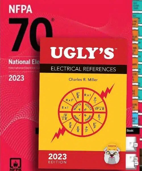 NFPA 70 National electrical code 2023 Ed Paperback +2023 Ugly's Electrical Reference (Spiral) with INDEX Tabs