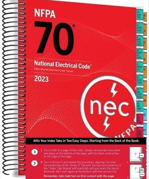 NFPA 70 National Electrical Code 2023 Edition Spiralbound with Tabs