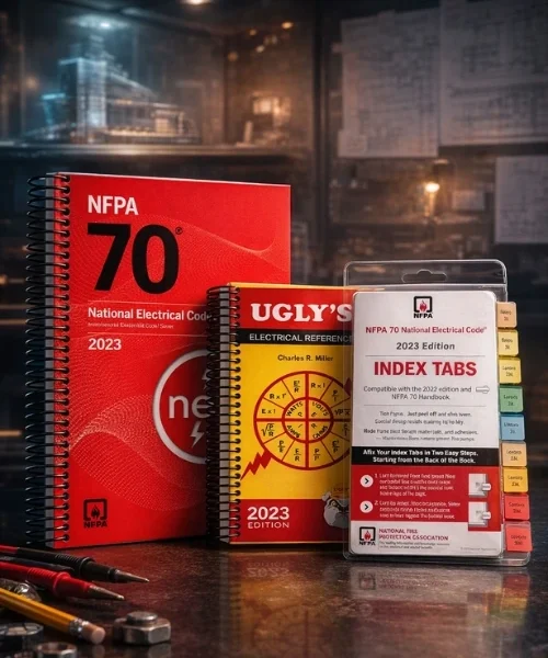NFPA 70 National Electrical Code 2023 Edition Spiralbound With Index Tab + Ugly’s Electrical References, 2023 Edition Spiral-bound