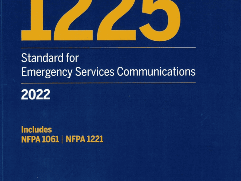 NFPA 1225:  Standard for Emergency Services Communications (2022 Edition-Paperback)