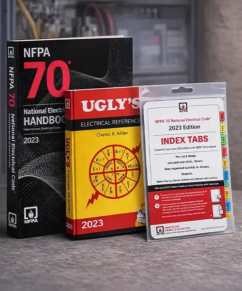 NFPA 70 National Electrical Code Handbook 2023 Edition with Free Tabs and Ugly's Electrical Reference